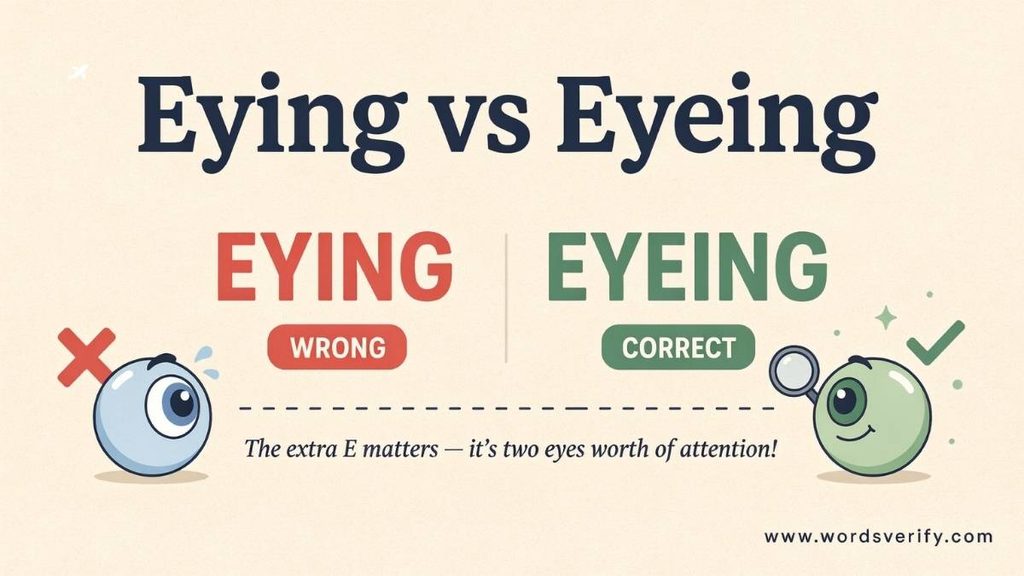 What Does Eying Mean?