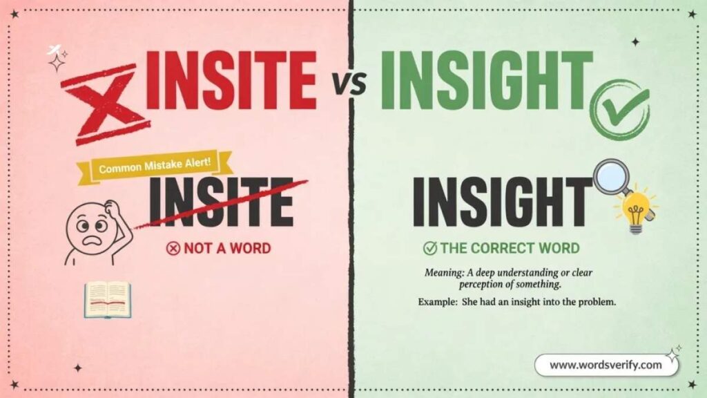Insite vs Insight difference and Correct usage