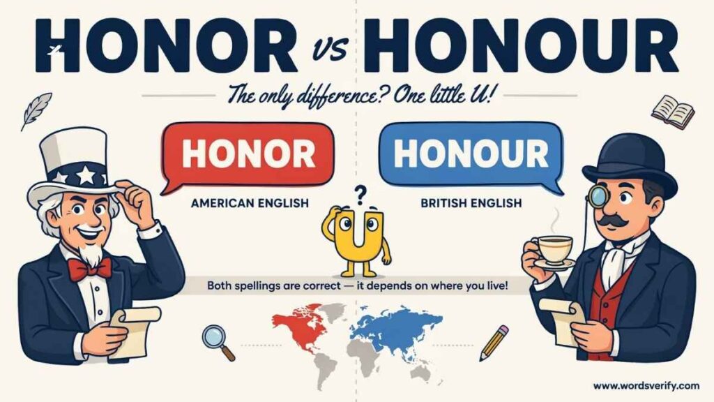 Honor vs Honour difference and Correct usage