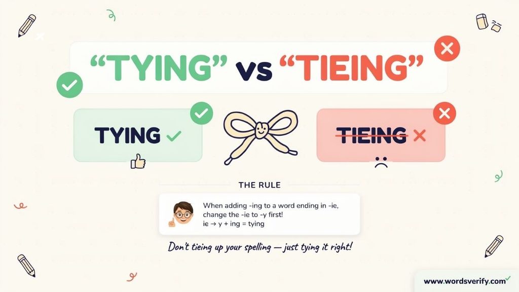 Is Tieing a Word?