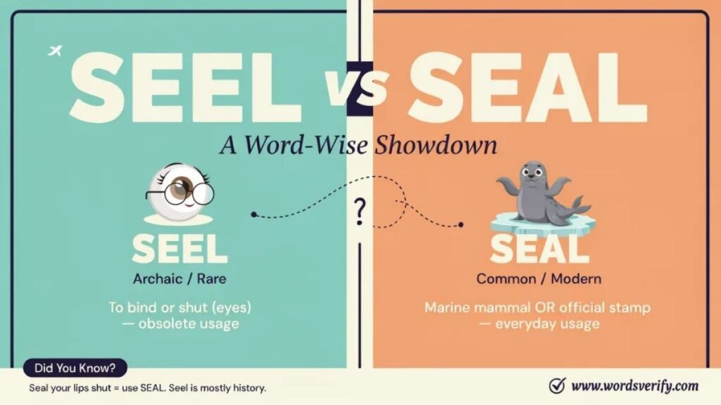 Seel vs Seal Difference and correct usage