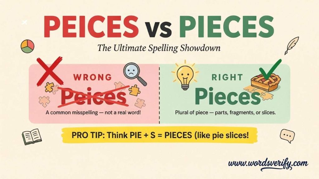 How to Spell Piece Correctly