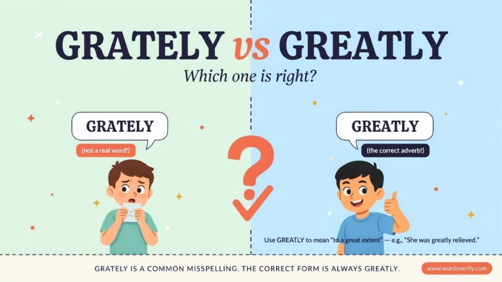 Grately vs Greatly Meaning, Difference  and Usage