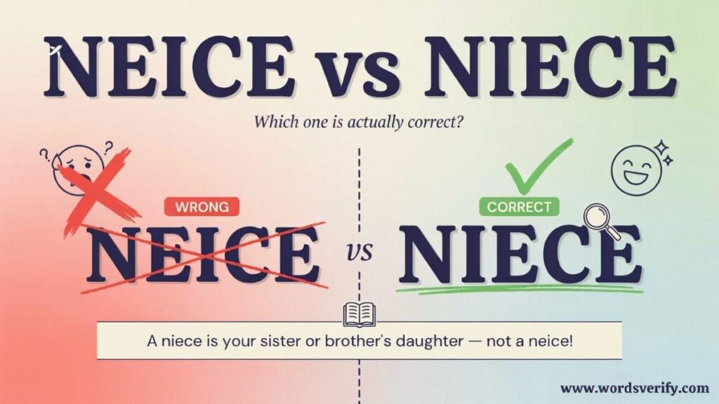 Neice vs Niece Which one Is Correct?