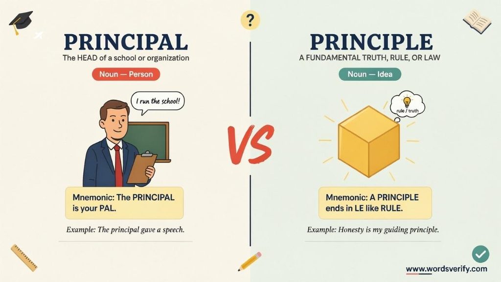 Principal and Principle Sound Alike