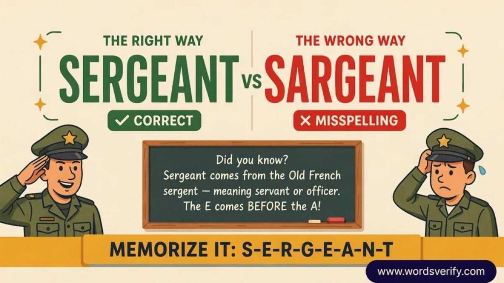 Sergeant vs Sargeant which one is correct?