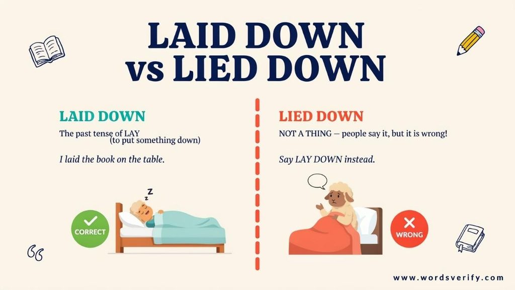 Laid Down vs Lied Down What’s the Difference?