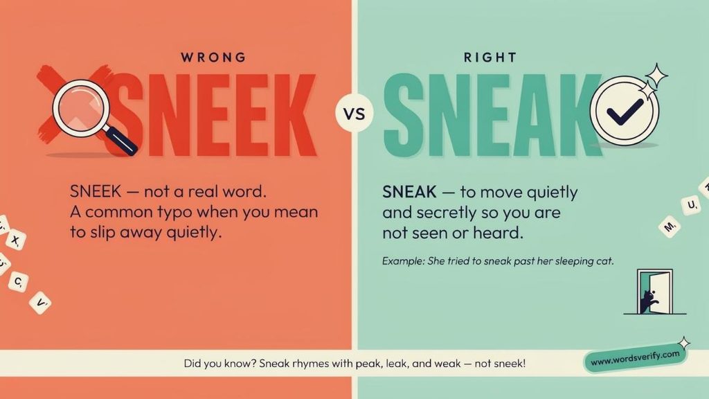 Sneek vs Sneak Pronunciation