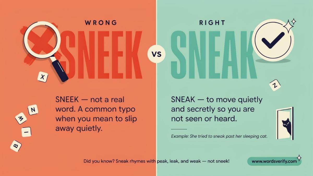 Common Mistakes With Sneek vs Sneak