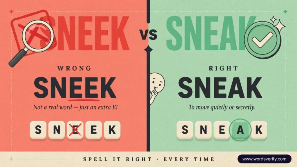 Sneek vs Sneak Which one is Correct?