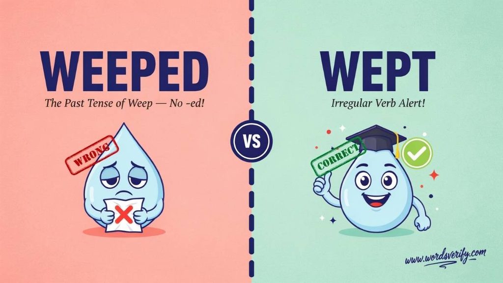 Weeped vs Wept in a Sentence