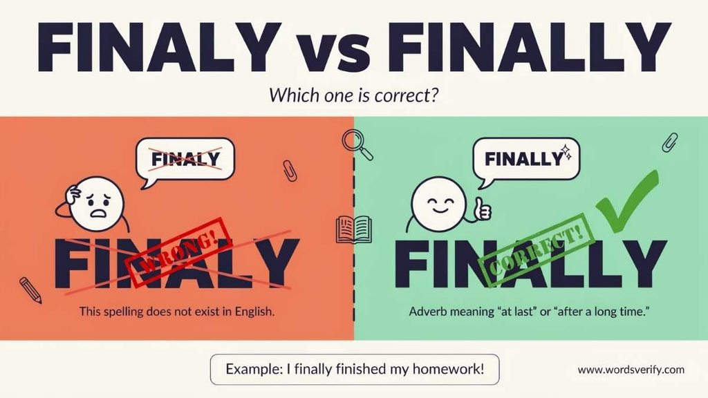 Finaly vs Finally Meaning in Everyday English