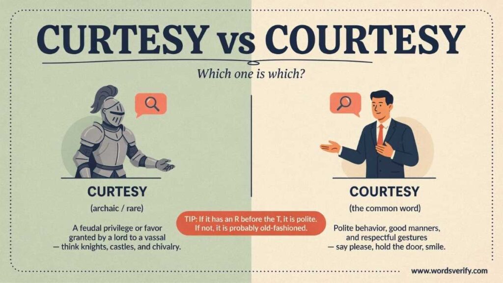 Curtesy vs Courtesy Which one Is Correct?