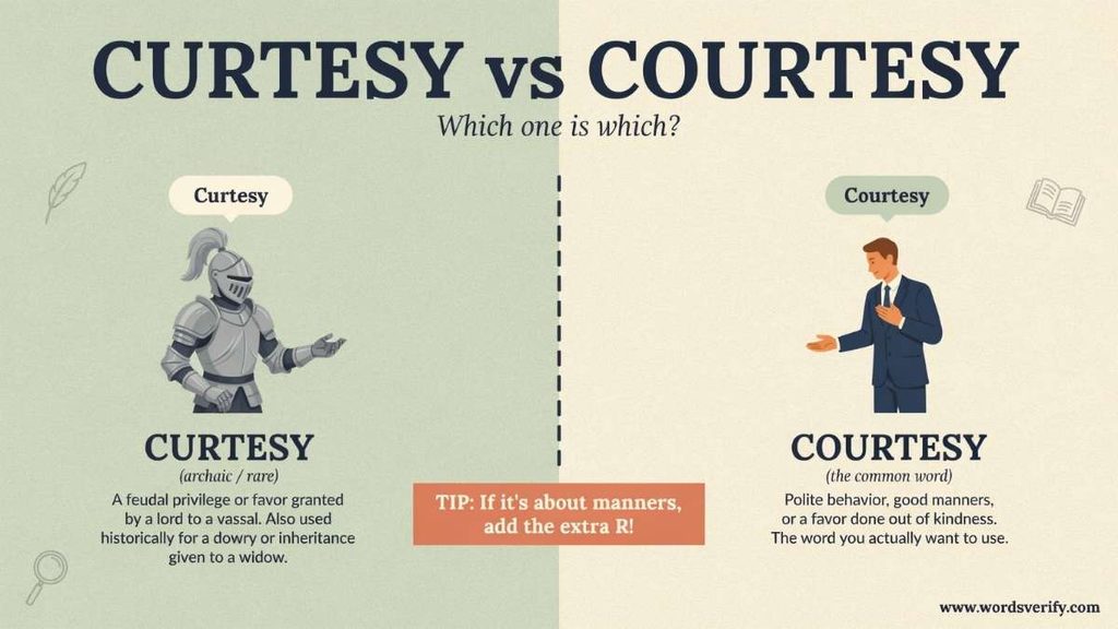 Curtesy vs Courtesy What's the Difference?