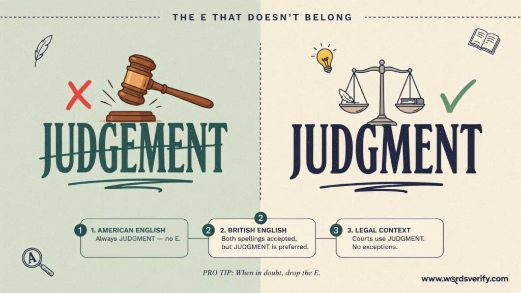 Judgement vs Judgment Which one Is Correct?