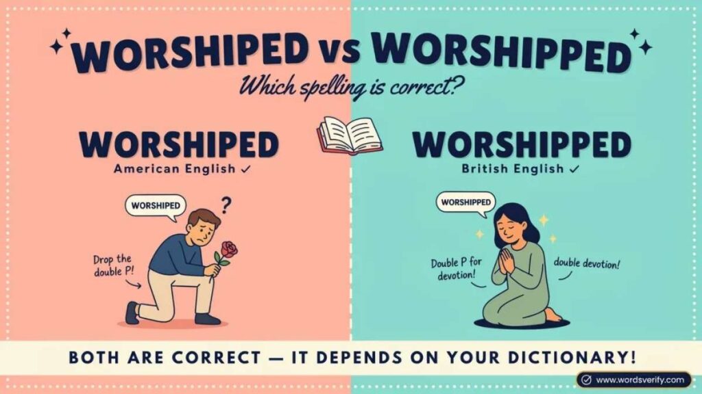 Worshiped vs Worshipped Which one Is Correct?