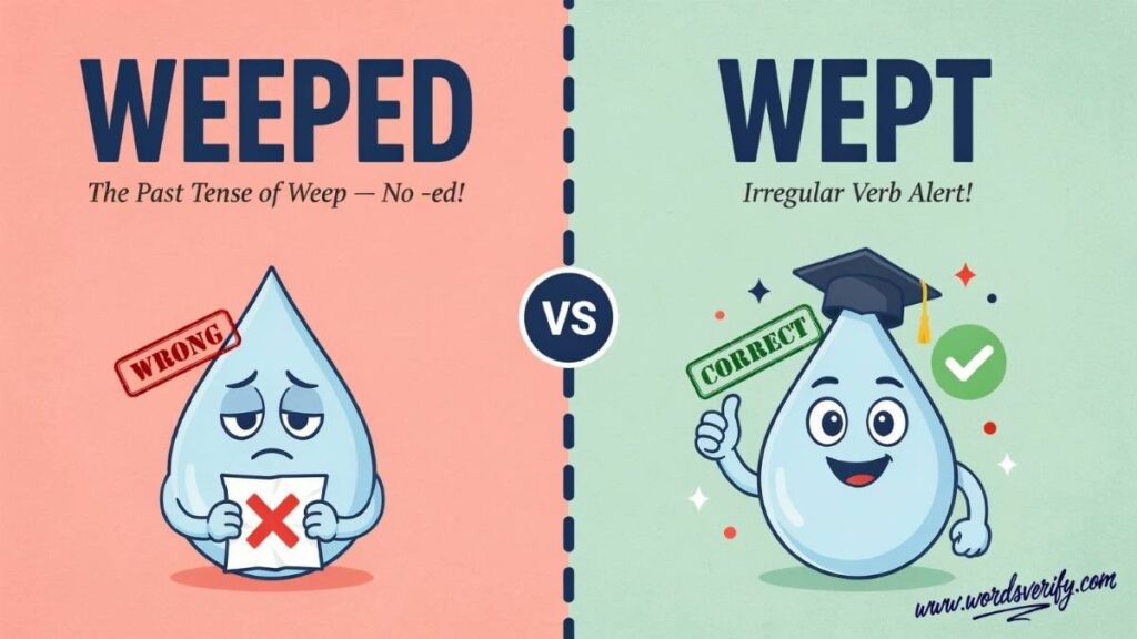 Weeped vs Wept and which one is correct?