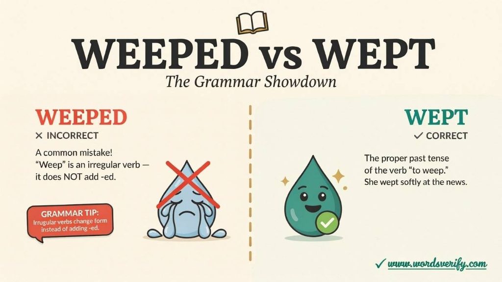 Why Is the Past Tense of Weep Wept?