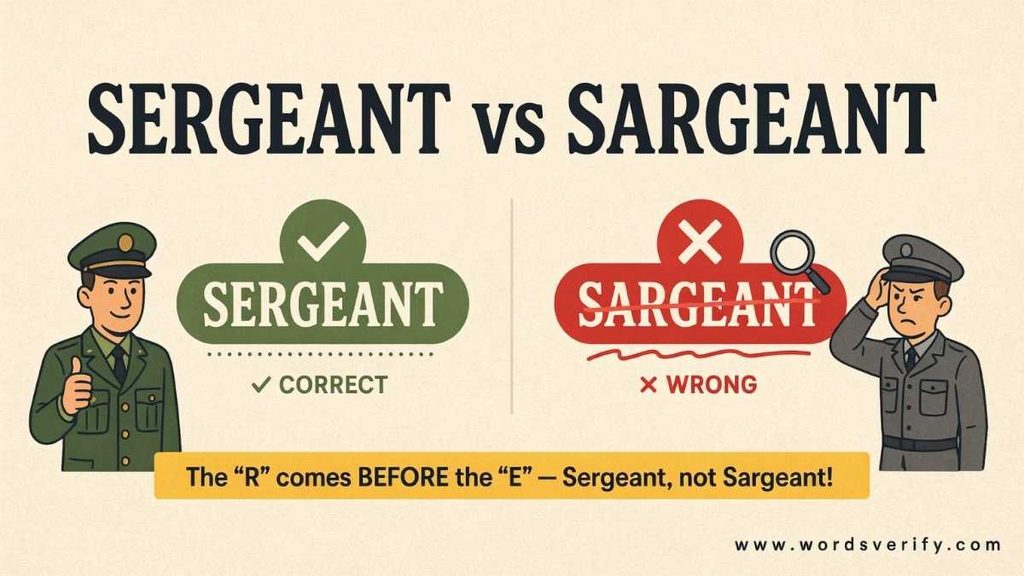 Sergeant Pronunciation vs Spelling