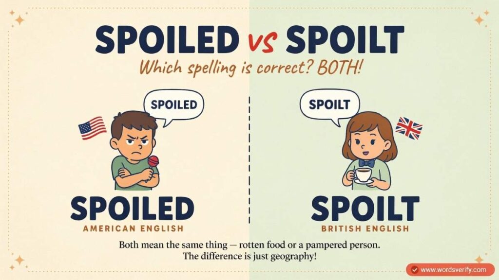 Spoiled vs Spoilt Which One Is Correct?