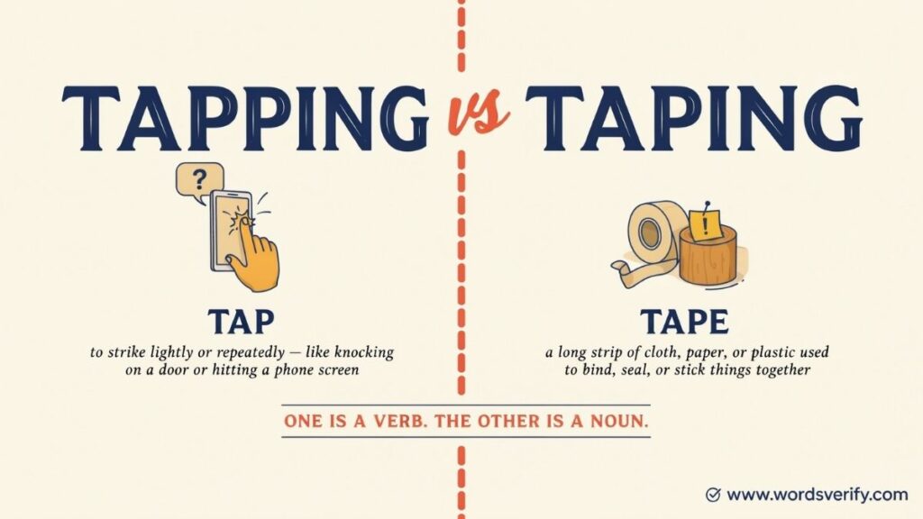 Tapping vs Taping which one is correct?