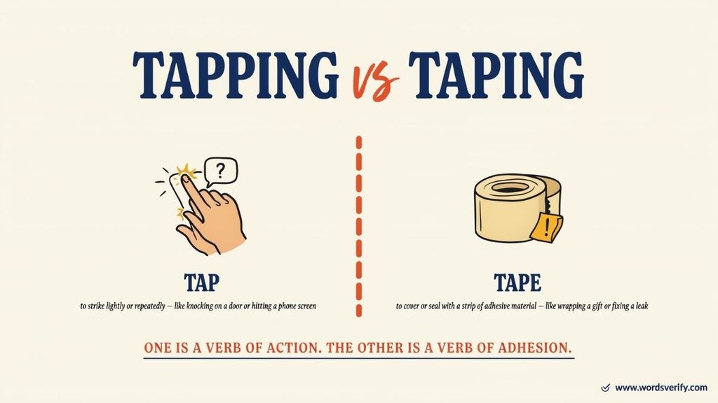 Tapping vs Taping Pronunciation