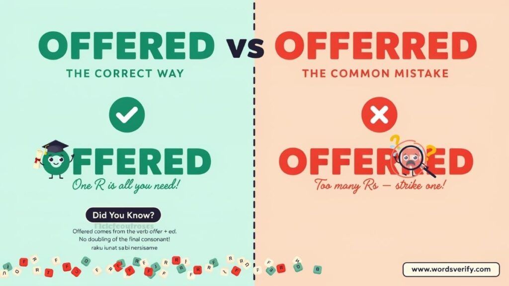 Offered vs Offerred Which one Is Correct?