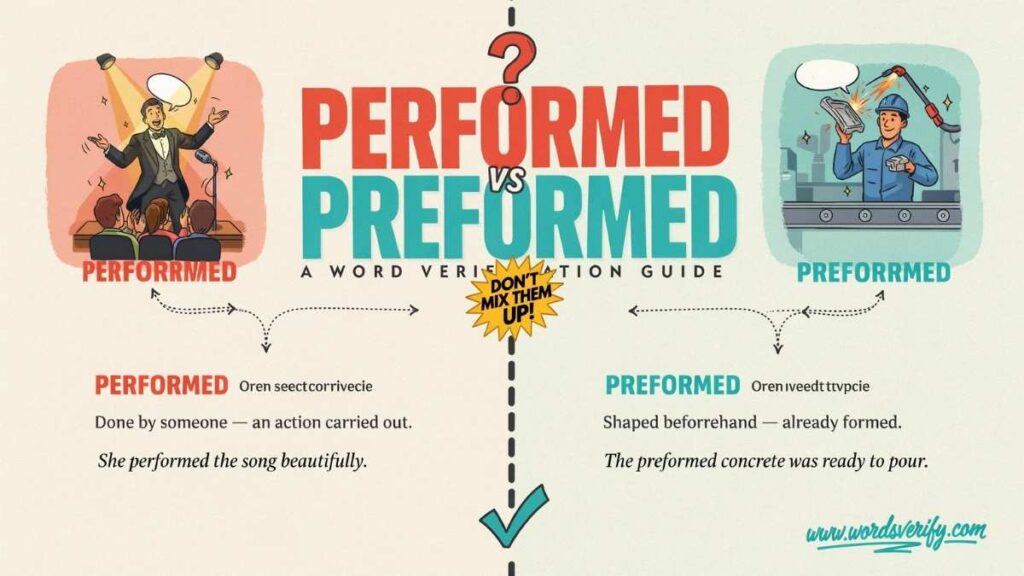 Performed vs Preformed which one is correct?