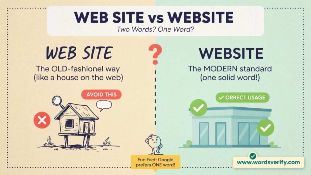Web Site vs Website which one is correct?