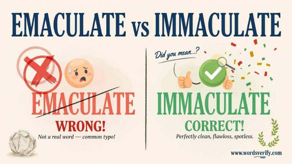 Emaculate vs Immaculate which one is correct?