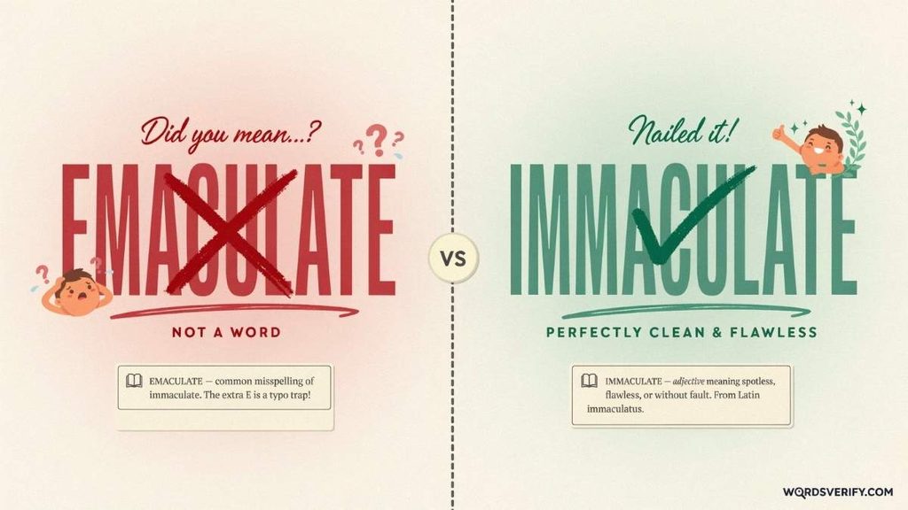 Common Misspellings of Immaculate